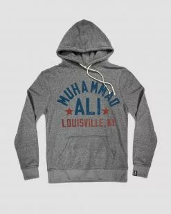 Muhammad Ali Ali Float Quote Grey Pullover Hoody