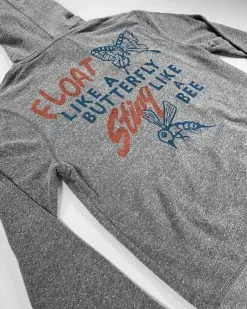 Muhammad Ali Ali Float Quote Grey Pullover Hoody