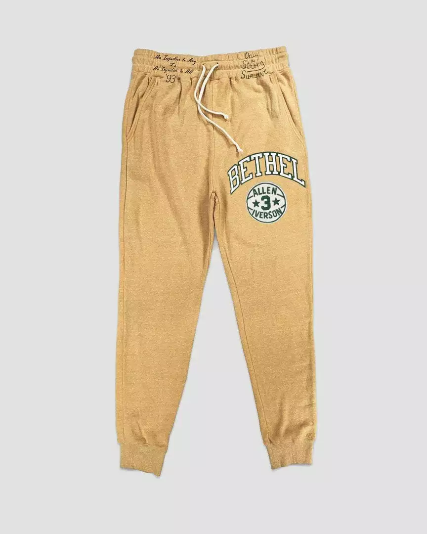 Allen Iverson AI Bubba Chuck Gold Sweatpants SPORT AND ICON 12 Allen Iverson AI Bubba Chuck Gold Sweatpants SPORT AND ICON
