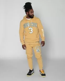 Allen Iverson AI Bubba Chuck Gold Sweatpants SPORT AND ICON 17 Allen Iverson AI Bubba Chuck Gold Sweatpants SPORT AND ICON