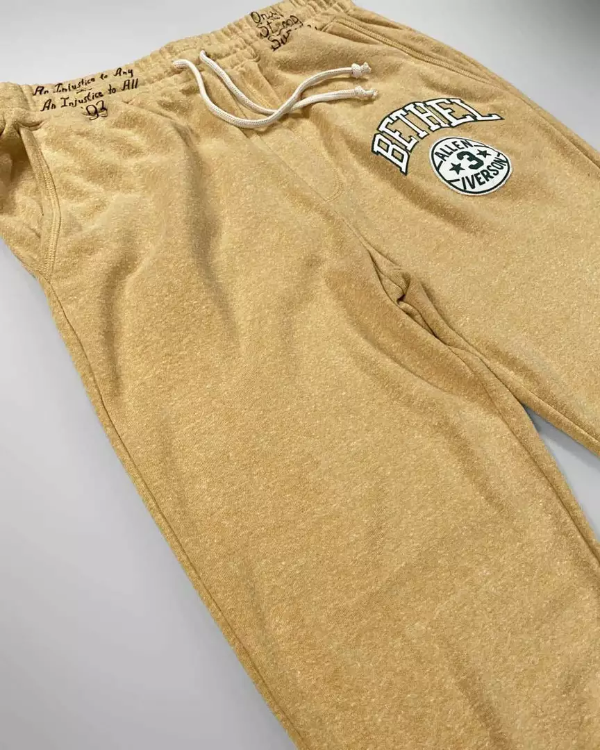 Allen Iverson AI Bubba Chuck Gold Sweatpants SPORT AND ICON 11 Allen Iverson AI Bubba Chuck Gold Sweatpants SPORT AND ICON