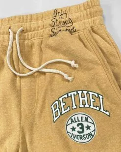 Allen Iverson AI Bubba Chuck Gold Sweatpants SPORT AND ICON 21 Allen Iverson AI Bubba Chuck Gold Sweatpants SPORT AND ICON