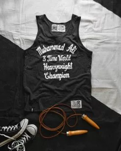 Muhammad Ali Ali 3 Time Champ Black Tank