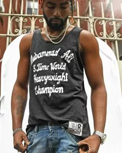 Muhammad Ali Ali 3 Time Champ Black Tank