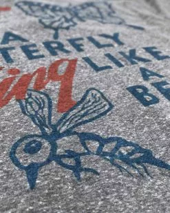 Muhammad Ali Ali Float Quote Grey Pullover Hoody