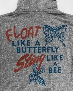 Muhammad Ali Ali Float Quote Grey Pullover Hoody