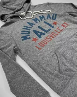Muhammad Ali Ali Float Quote Grey Pullover Hoody