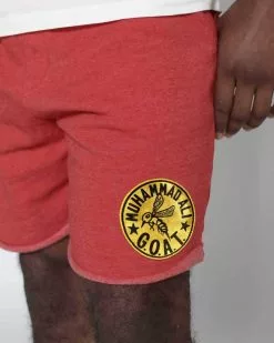 Muhammad Ali SPORT AND ICON Ali G.O.A.T Super Soft Triblend Red Shorts