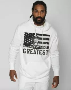 Muhammad Ali SPORT AND ICON Ali Victory Ivory Pullover Hoody