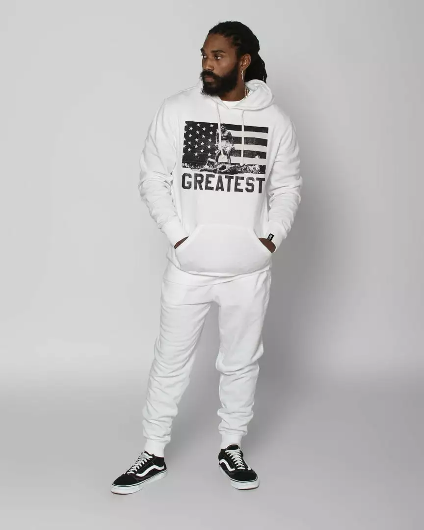 Muhammad Ali SPORT AND ICON Ali Victory Ivory Pullover Hoody 5 Muhammad Ali SPORT AND ICON Ali Victory Ivory Pullover Hoody