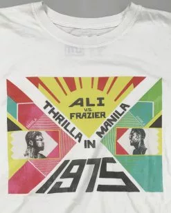 Muhammad Ali / Joe Frazier Ali Vs Frazier 1975 Vintage White Tee SPORT AND ICON