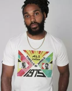 Muhammad Ali / Joe Frazier Ali Vs Frazier 1975 Vintage White Tee SPORT AND ICON