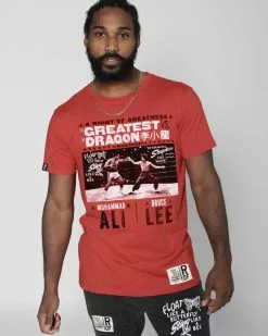 Muhammad Ali / Bruce Lee SPORT AND ICON Ali Vs Lee - Night Of Greatness Red Tee