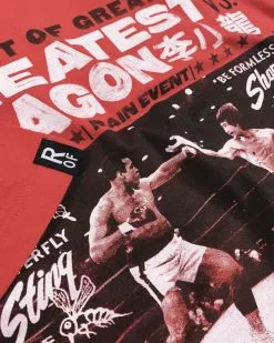 Muhammad Ali / Bruce Lee SPORT AND ICON Ali Vs Lee - Night Of Greatness Red Tee