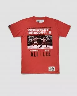 Muhammad Ali / Bruce Lee SPORT AND ICON Ali Vs Lee - Night Of Greatness Red Tee