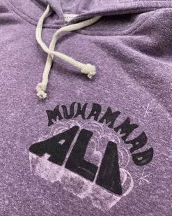 Muhammad Ali Ali Zaire 1974 Purple Pullover Hoody SPORT AND ICON