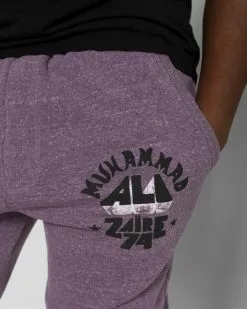 Muhammad Ali Ali Zaire 1974 Purple Sweatpants 19 Muhammad Ali Ali Zaire 1974 Purple Sweatpants