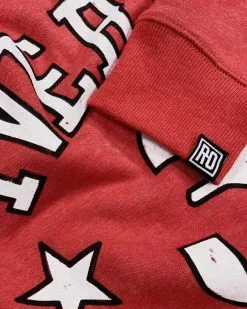 Allen Iverson #3 Red Sweatshirt SPORT AND ICON 14 Allen Iverson #3 Red Sweatshirt SPORT AND ICON