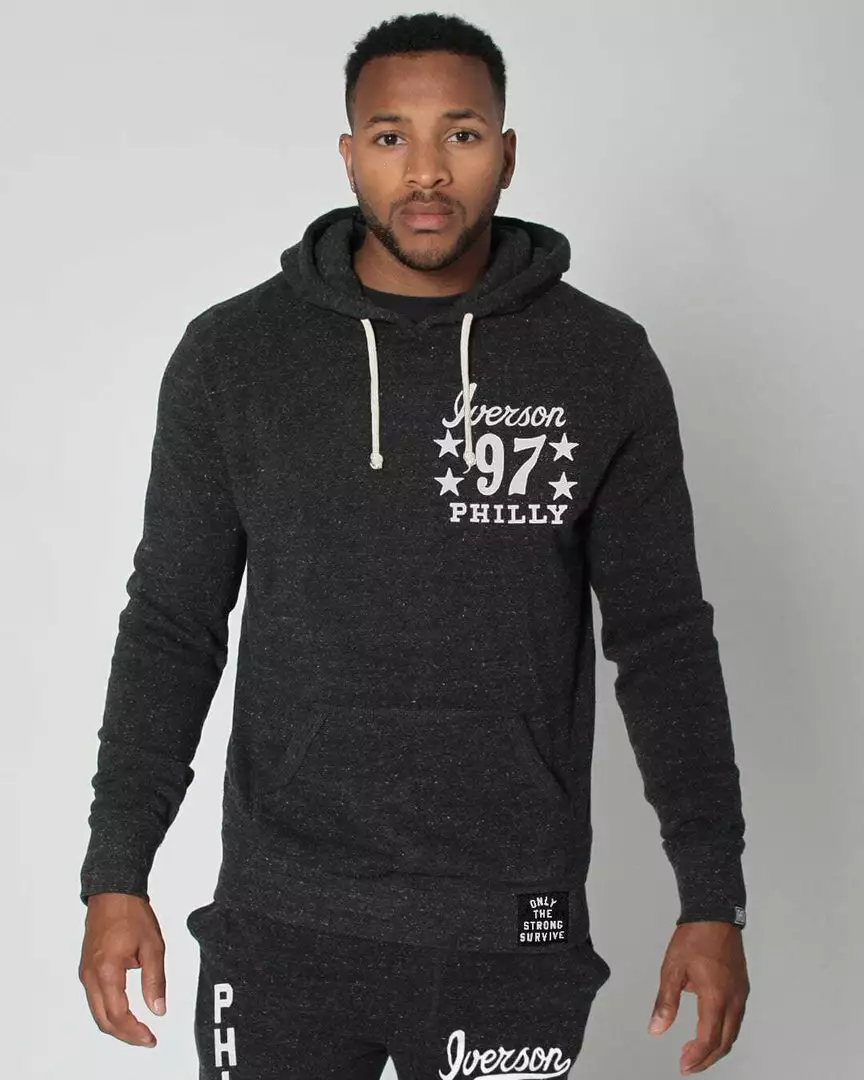 SPORT AND ICON Allen Iverson Philly 97 Black PO Hoody 3 SPORT AND ICON Allen Iverson Philly 97 Black PO Hoody