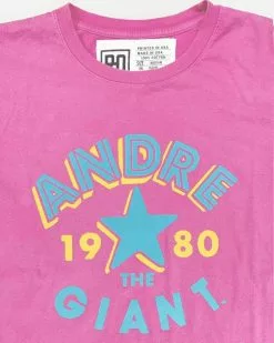 Andre The Giant Andre 1980 Pink Tee