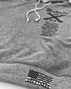 SPORT AND ICON BHT - Malcolm X Freedom Grey Pullover Hoody