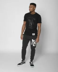NLB BHT - NL Centennial Black On Black Tee SPORT AND ICON