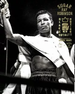 SPORT AND ICON Black Boxing Royalty - Sugar Ray Robinson Tee