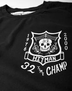 NEW ARRIVALS Bret Hart 32 Time Champ Black Tee 16 NEW ARRIVALS Bret Hart 32 Time Champ Black Tee