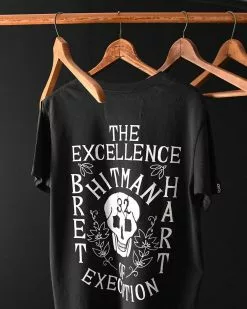 NEW ARRIVALS Bret Hart 32 Time Champ Black Tee 13 NEW ARRIVALS Bret Hart 32 Time Champ Black Tee