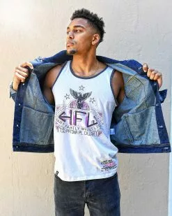 NEW ARRIVALS Bret Hart HFW Vintage White Tank