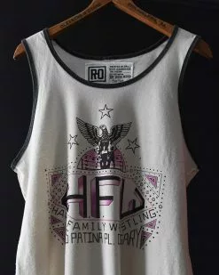 NEW ARRIVALS Bret Hart HFW Vintage White Tank