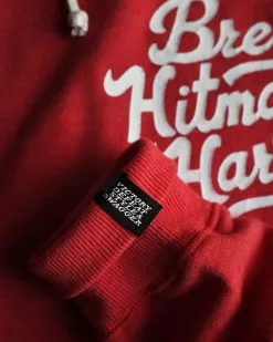 NEW ARRIVALS Bret Hart Hitman Red PO Hoody