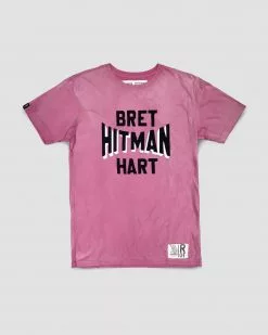 Bret Hart SPORT AND ICON Bret Hitman Hart Pink Tee