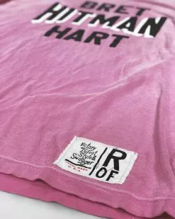 Bret Hart SPORT AND ICON Bret Hitman Hart Pink Tee
