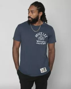 SPORT AND ICON Bruce Lee Athletic Dept. Navy Tee