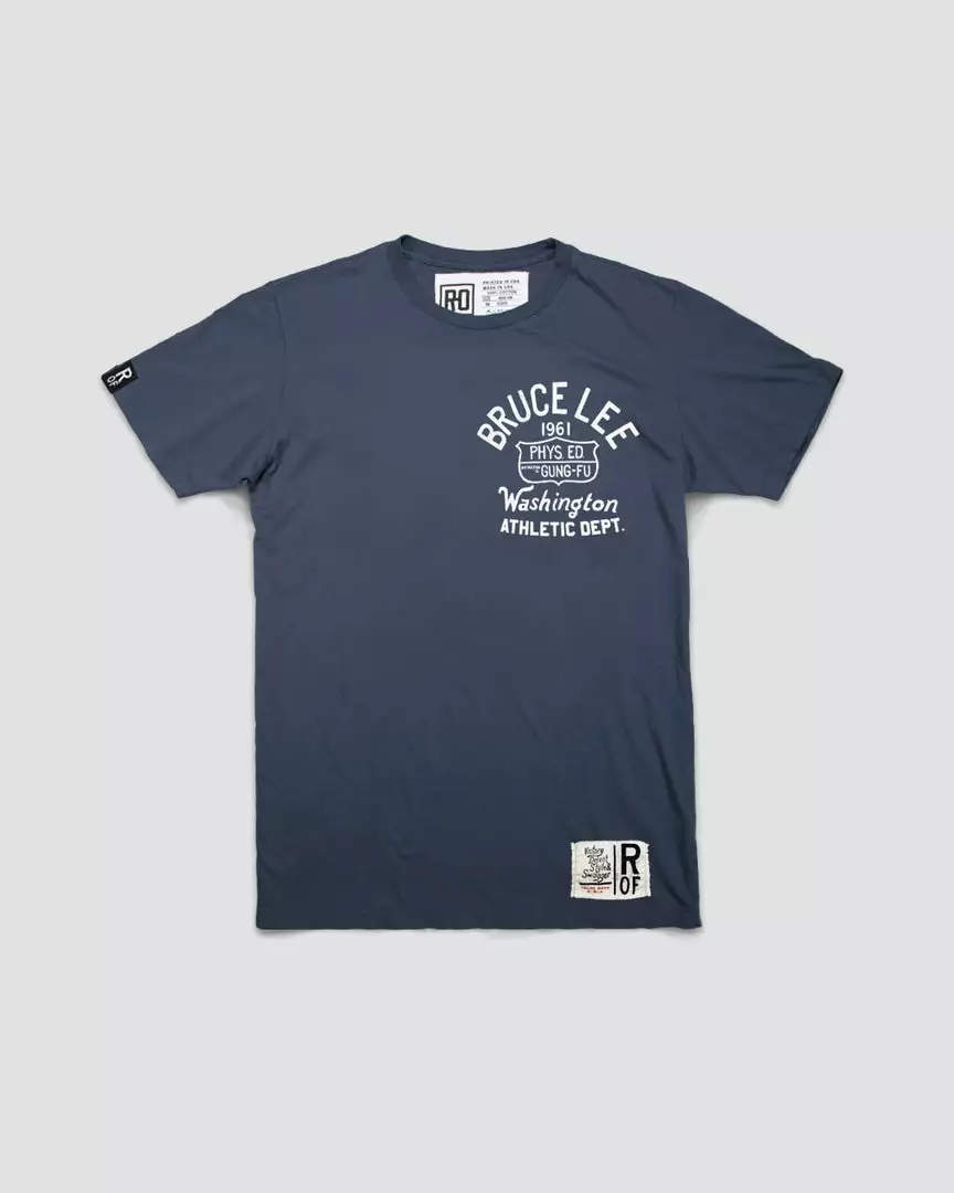 SPORT AND ICON Bruce Lee Athletic Dept. Navy Tee 11 SPORT AND ICON Bruce Lee Athletic Dept. Navy Tee