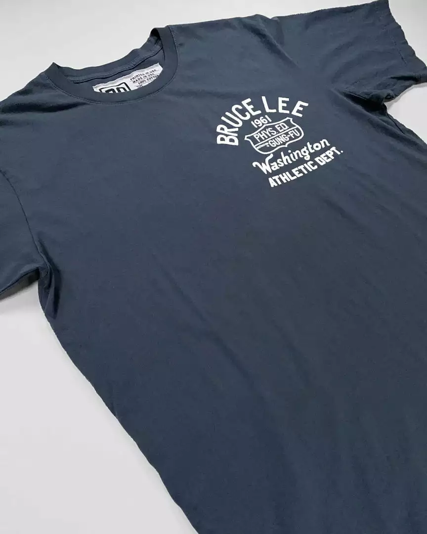 SPORT AND ICON Bruce Lee Athletic Dept. Navy Tee 9 SPORT AND ICON Bruce Lee Athletic Dept. Navy Tee