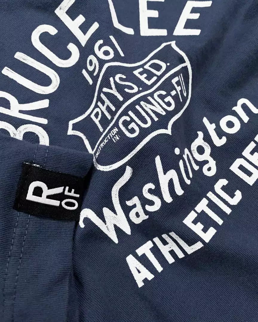 SPORT AND ICON Bruce Lee Athletic Dept. Navy Tee 4 SPORT AND ICON Bruce Lee Athletic Dept. Navy Tee
