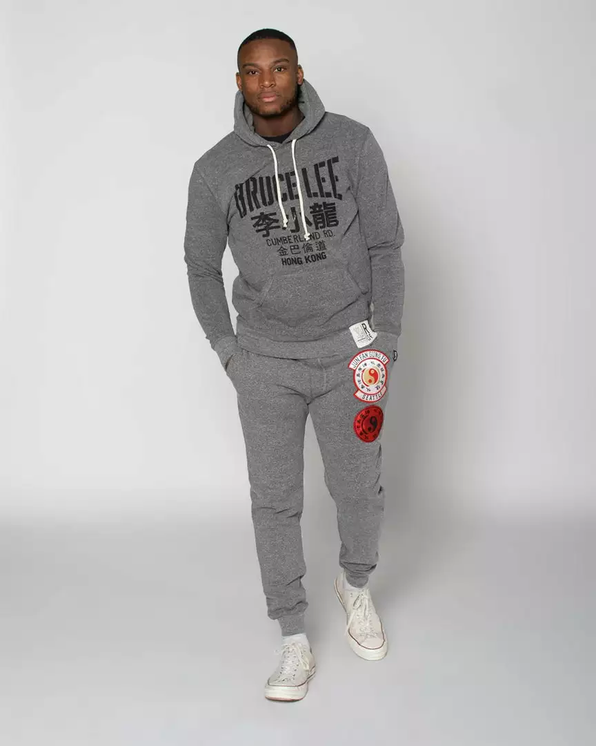 Bruce Lee Grey Pullover Hoody 4 Bruce Lee Grey Pullover Hoody