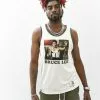 NEW ARRIVALS Bruce Lee Photo Vintage White Tank