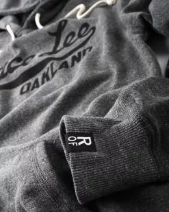 Bruce Lee Script Grey Pullover Hoody