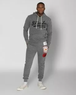 Bruce Lee Script Grey Pullover Hoody