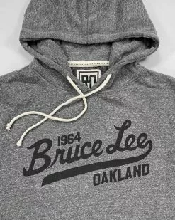 Bruce Lee Script Grey Pullover Hoody