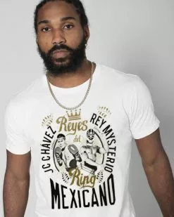 Julio Cesar Chavez / Rey Mysterio SPORT AND ICON Chavez/Mysterio - Reyes Del Ring White Tee