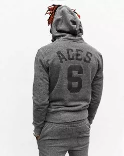 NEW ARRIVALS Fergie Jenkins Black Aces Pullover Hoody