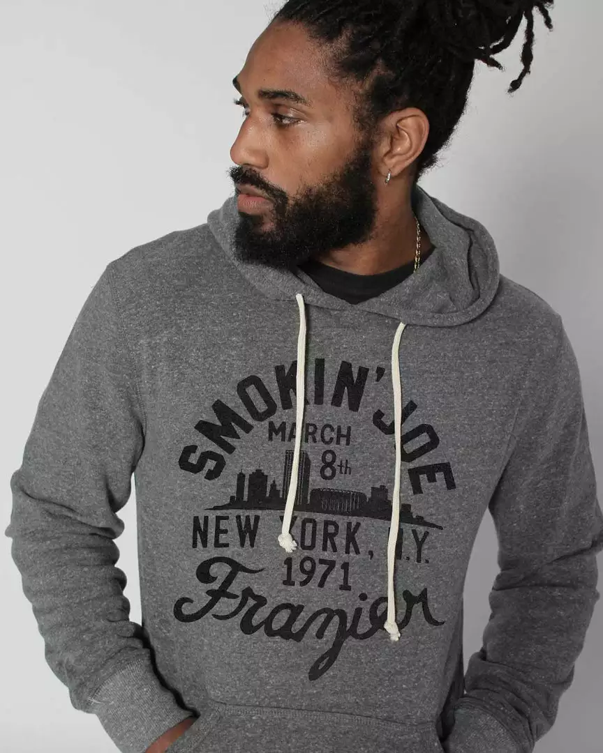 Joe Frazier SPORT AND ICON FOTC - Frazier 1971 Grey Pullover Hoody 3 Joe Frazier SPORT AND ICON FOTC - Frazier 1971 Grey Pullover Hoody