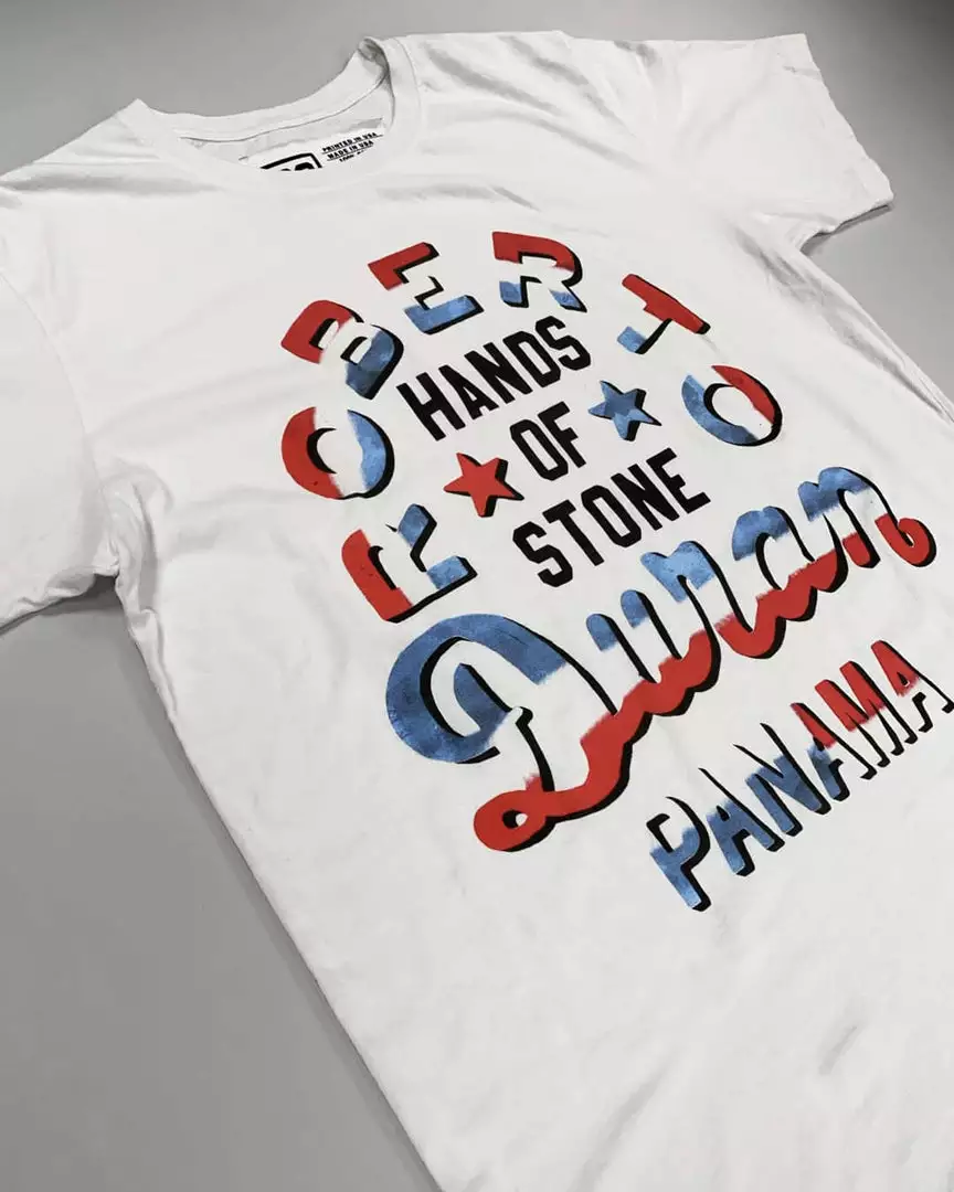 Roberto Duran HHT - Duran Hands Of Stone Vintage White Tee 9 Roberto Duran HHT - Duran Hands Of Stone Vintage White Tee