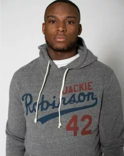 Jackie Robinson #42 Classic Grey PO Hoody SPORT AND ICON