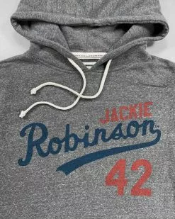 Jackie Robinson #42 Classic Grey PO Hoody SPORT AND ICON