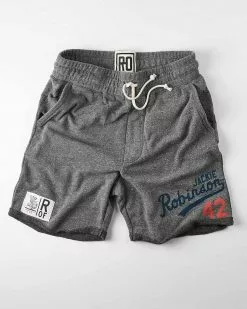 SPORT AND ICON Jackie Robinson #42 Classic Grey Shorts
